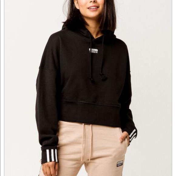 adidas vocal cropped hoodie sweatshirt